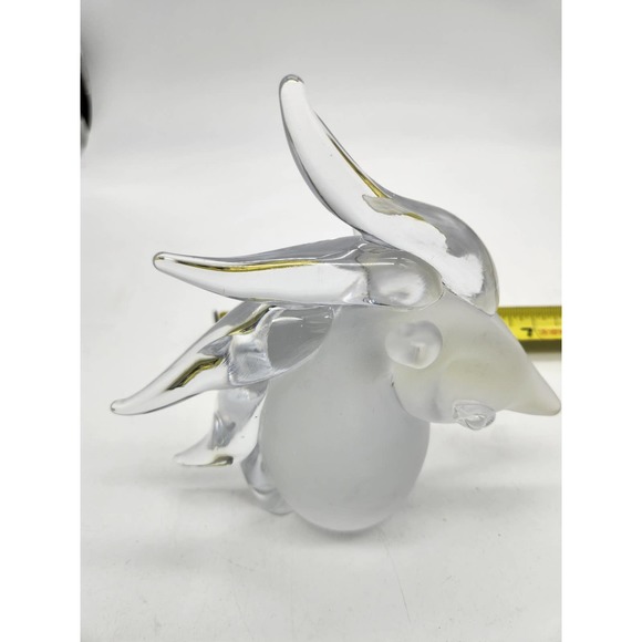 MCM Frosted Glass Horse head Bust. 6"x5"x2" - Picture 4 of 8